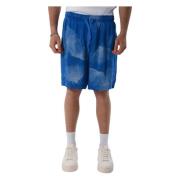 Viskose Bermuda Shorts med elastisk talje