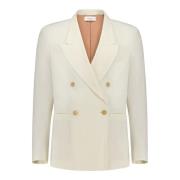 Creme Regular Dobbelt-Brydet Blazer