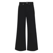 Sort Logo Patch Cropped Flared Jeans