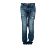 Slim Fit Lynlås Detalje Jeans