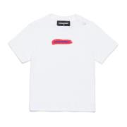 Hvid Jersey Logo Print T-shirt