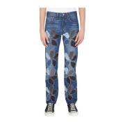 Patchwork Blomster High Rise Jeans