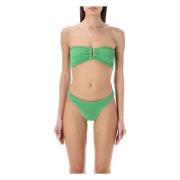 Grøn Strapless Bikini Sæt