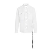 Hvid Bomuld Overtrøje Skjorte
