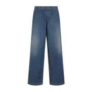 Blå Wide-Leg Jeans