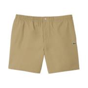 Beige Poplin Shorts