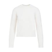 Hvid Cashmere Pullover Sweater