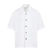 Hvid Bomuld Kortærmet Skjorte