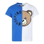 Blå & Hvid Teddy Bear T-Shirt