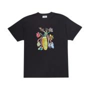 Blomst Kai T-Shirt Sort Bomuld