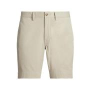 Beige Chino Shorts med Stretch Fit