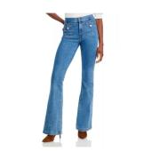 High Rise Flare Jeans - Globetrotter Moon