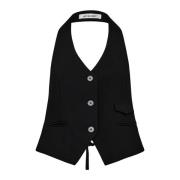 Sort Halter Vest Blazer Stilfuld Model