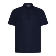Blå Polo Skjorte Stilfuld Moderne