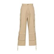 Sand Brown Wide Leg Trousers