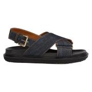 Denim kryds-sandal