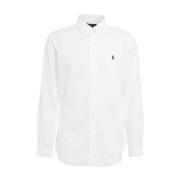 Hvid kortærmet herreskjorte