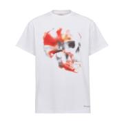 Punk Skull Grafisk Print T-shirt