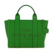 Grøn Læder Mini Tote Håndtaske