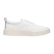 Canvas Sneakers Rund Tå Chunky Sole