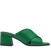 Grønne flade sandaler til kvinder