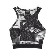 Magasin Print Ærmeløs Crop Top