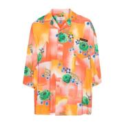 Boxy Hawaiian Skjorte med Print