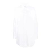 Hvid Bomuld Oversize Skjorte