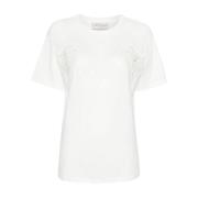 Hvid T-shirt med Blonder