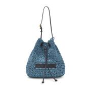 Raffia Crochet Bucket Bag