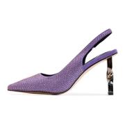 Violet Stiletto High Heeled Pumps