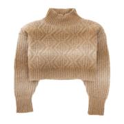 Gradient Cable Knit Turtleneck Jumper