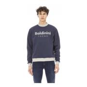 Bomuld Rund Hals Sweatshirt Ribbed Kants