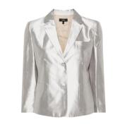 Shantung Twill Boxy Blazer