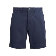 Blå Chino Shorts med Stretch Fit