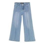 Blå Stonewashed Bootcut Jeans
