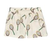 Tennis Grafisk Hvide Shorts