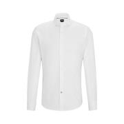 Regular Fit Bomuld Twill Skjorte - Hvid