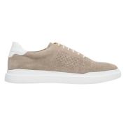 Beige Velour Sneakers til Mænd