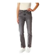 Højtaljede Slim-Fit Straight Jeans