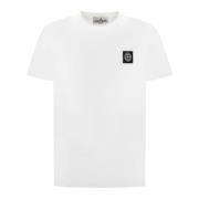Hvid kortærmet T-shirt med rund hals