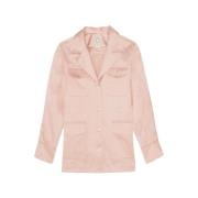 Neva jacket in pink cotton satin