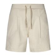 Kort Cream White Bomuld Jersey Shorts