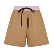 Brun Læder Shorts Stilfuld