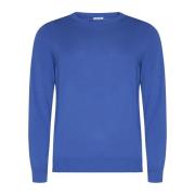 Blå Ribstrikket Sweater