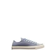 Blå Casual Sneakers med Hvide Gummidetaljer