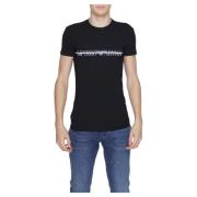 Sort bomulds T-shirt til mænd Forår/Sommer