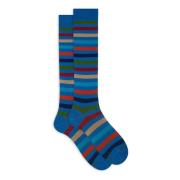 Italienske ultralette lange stribede sokker