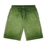Grønne Bermuda Shorts i Bomuldskanvas