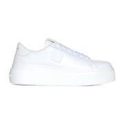 Hvide Sneakers med Blå Accenter